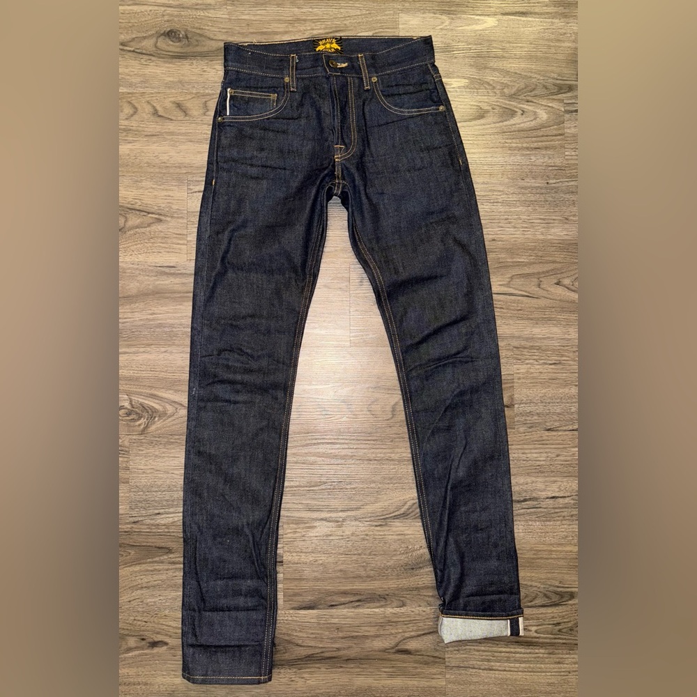 Brave Star Cone Mills Denim Selvedge Dark Wash Indigo Jeans Mens 28